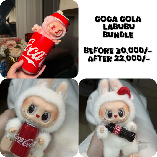 3pcs Coca Cola Labubu Bundle 1 ( Coca Cola can / Coca-Cola bottle/ colored cola labubu)