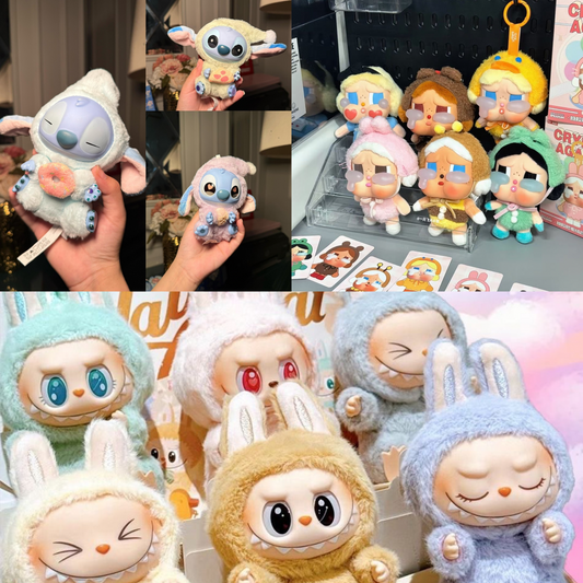 3pcs Random labubu bundle 10 ( stitch / crying doll/ have a seat )
