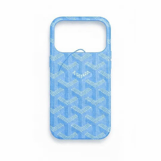 Sky Blue Goyard Phone Case 17 pro Max