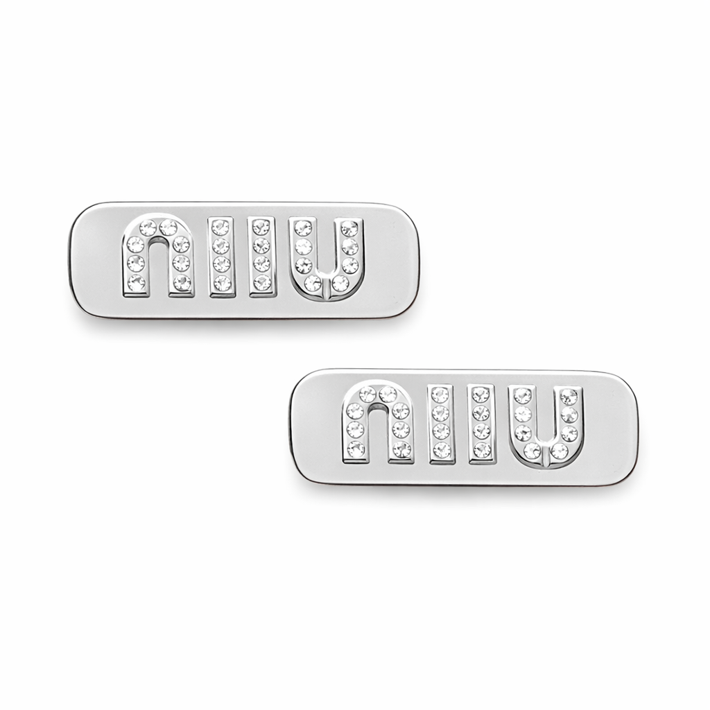 Miu Miu logo Hair Clips.