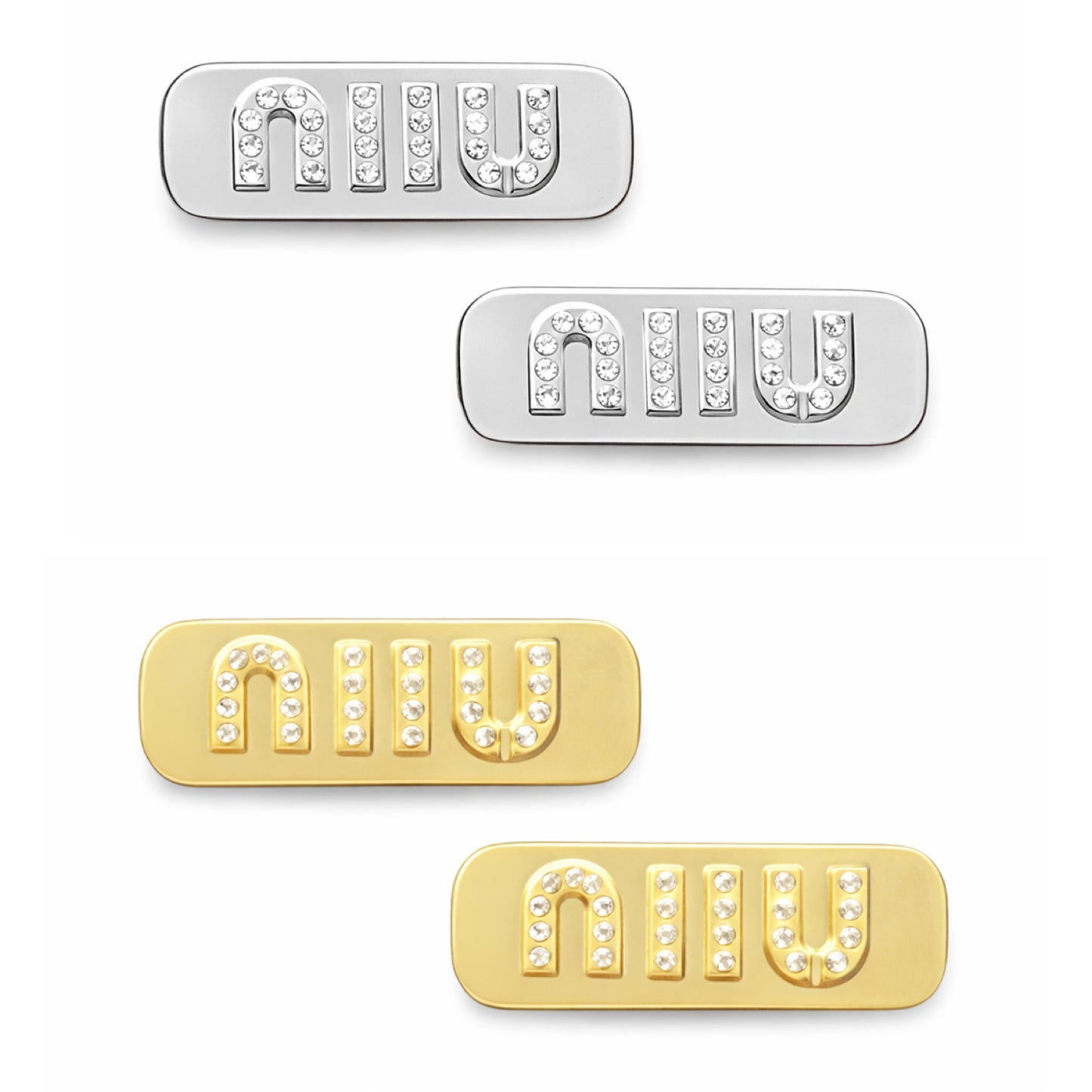 Miu Miu logo Hair Clips.