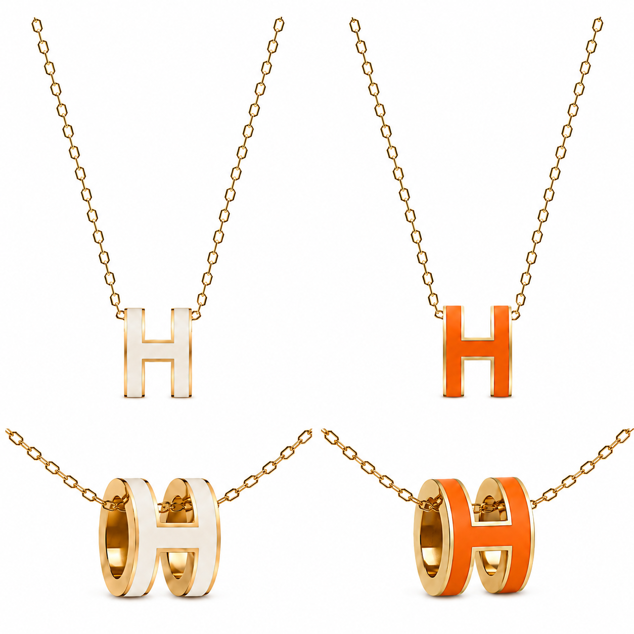 OG Hermes H Necklace