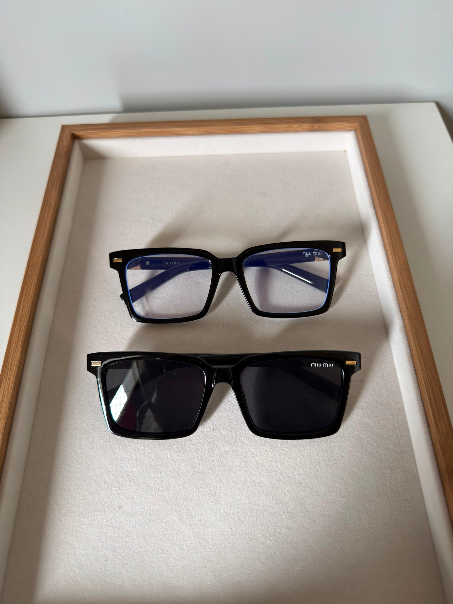 MiuMiu Square frame glasses/ Sunglasses