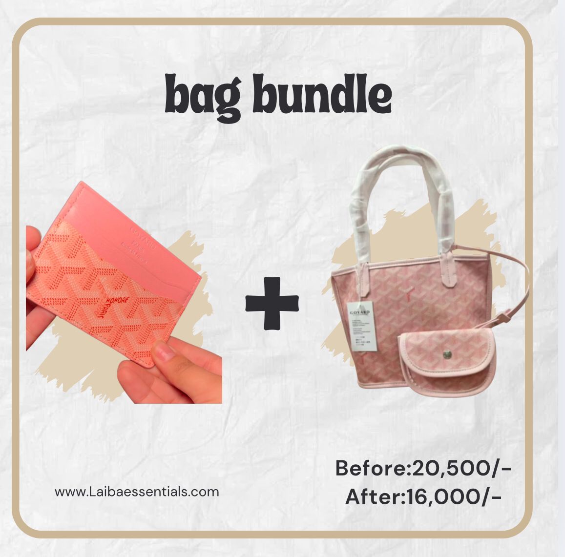 BABY PINK GOYARD BUCKET BAG BUNDLE