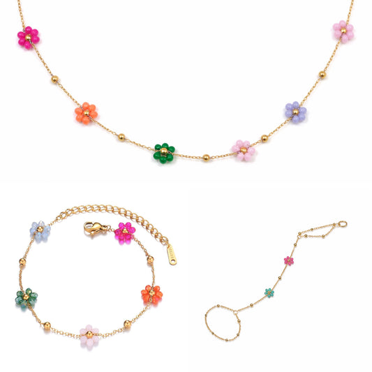 Flower beaded set