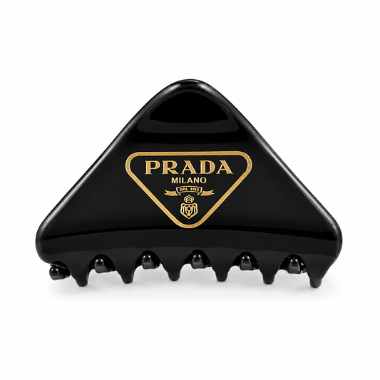 Prada Black Triangle Hair Claw