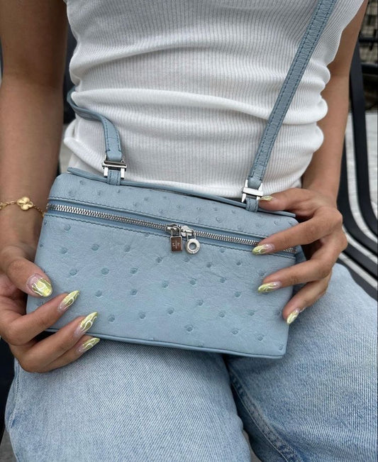 Dotted blue Loro piana bag (WITHOUT BOX)(15-20 DAYS DELIVERY TIME)
