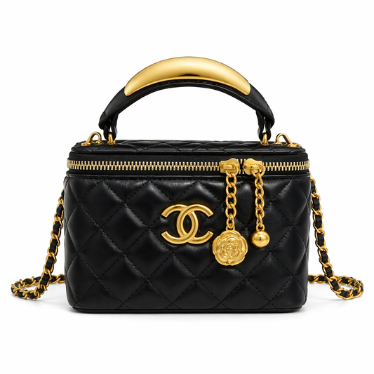 Black Chanel box bag (available for immediate delivery)