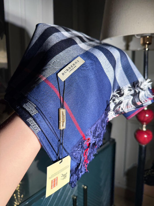 Burberry Blue scarf/ stole (IMMEDIATE DELIVERY AVAILABLE)