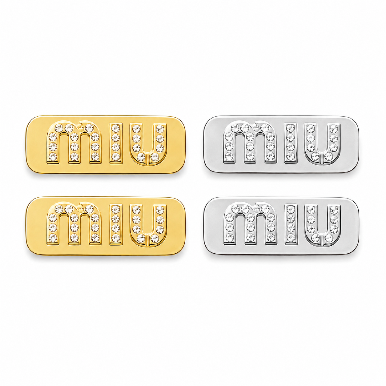 Miu Miu logo Hair Clips.