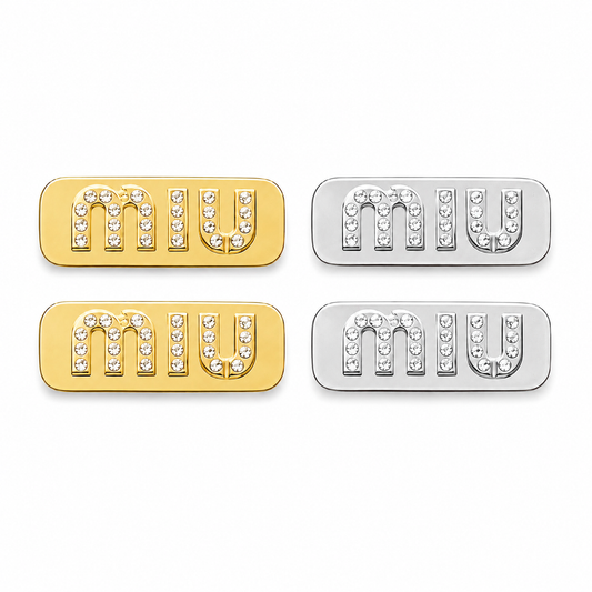 Miu Miu logo Hair Clips.