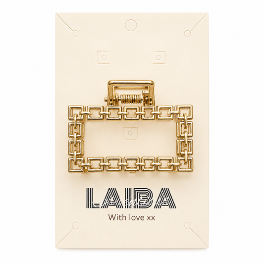 Luxury Geometric Gold Hair Claw Clip