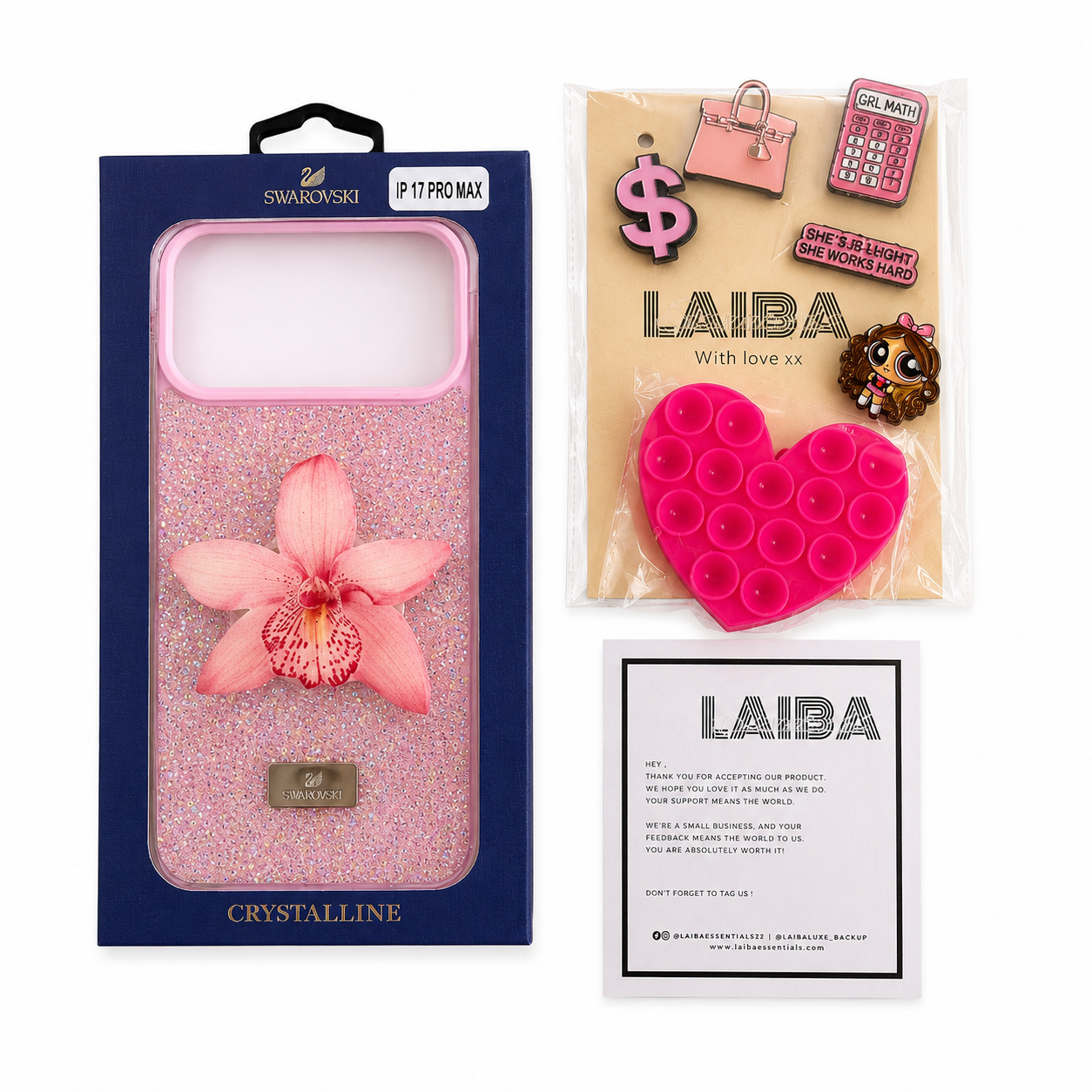 2 pcs Swarovski Phone case Set