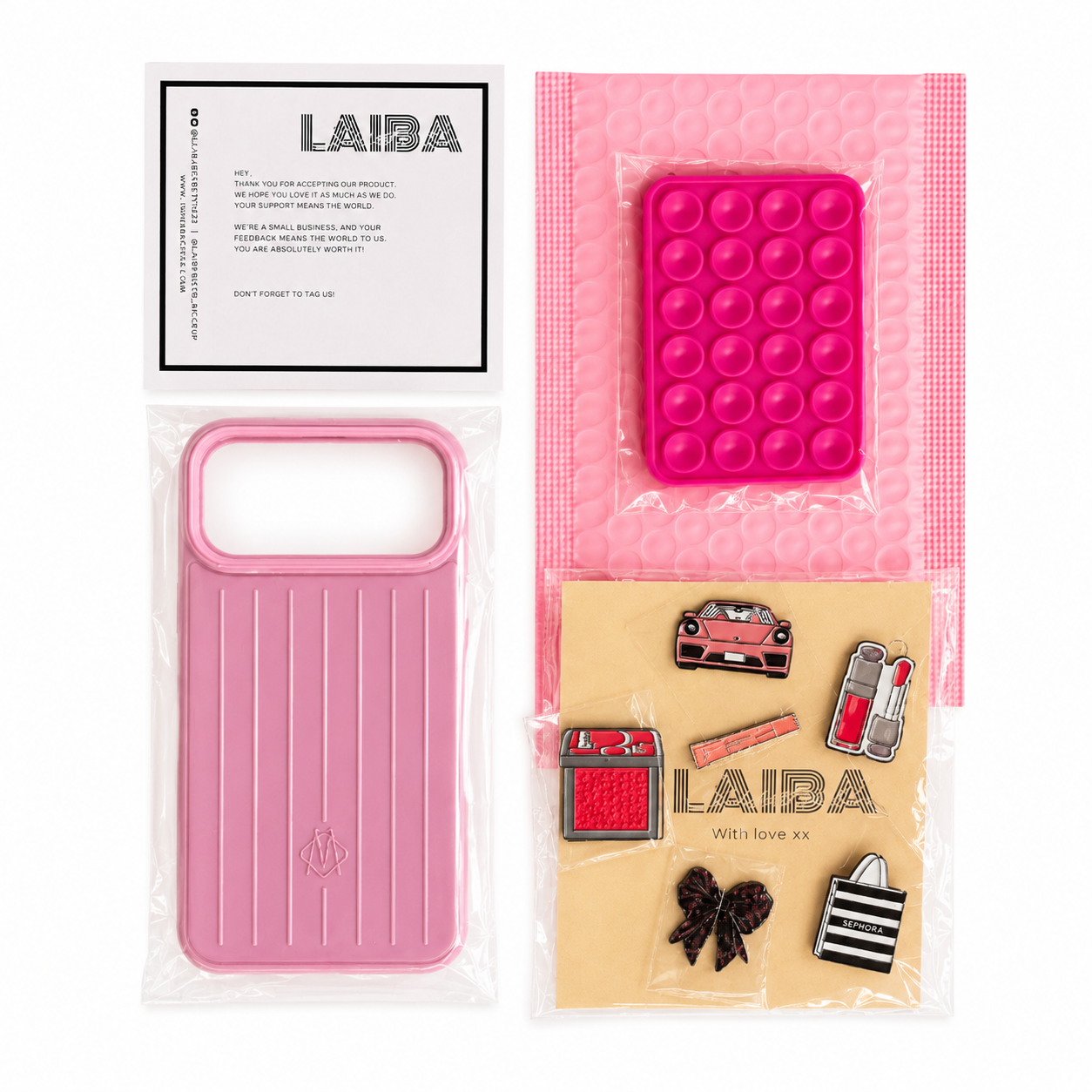 8pcs Pink RIMOWA Phone accessories Value Pack