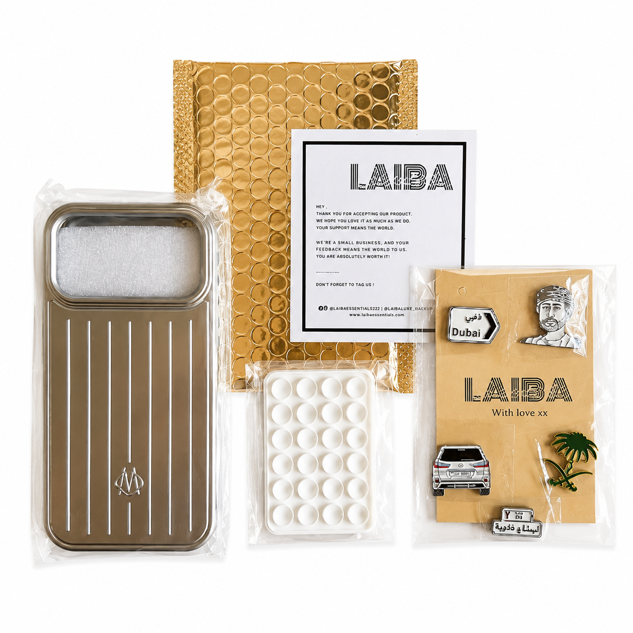 7pcs Silver RIMOWA Phone accessories Value Pack