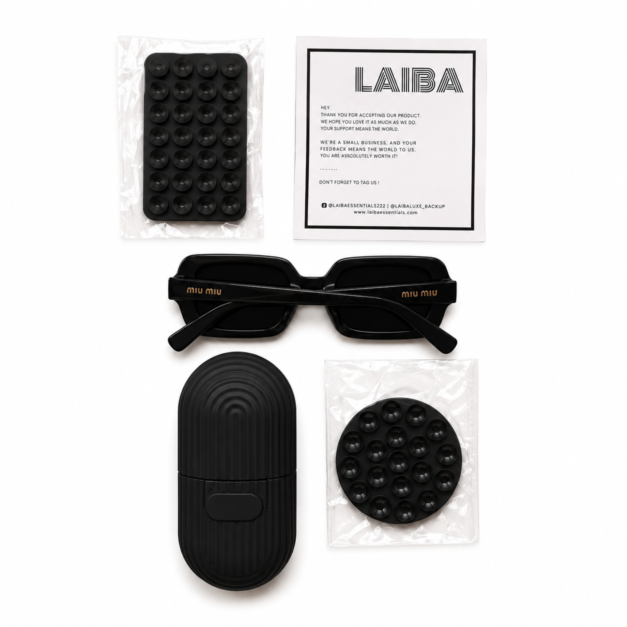 4pc Black Theme Essentials/Accessories Value Pack 9