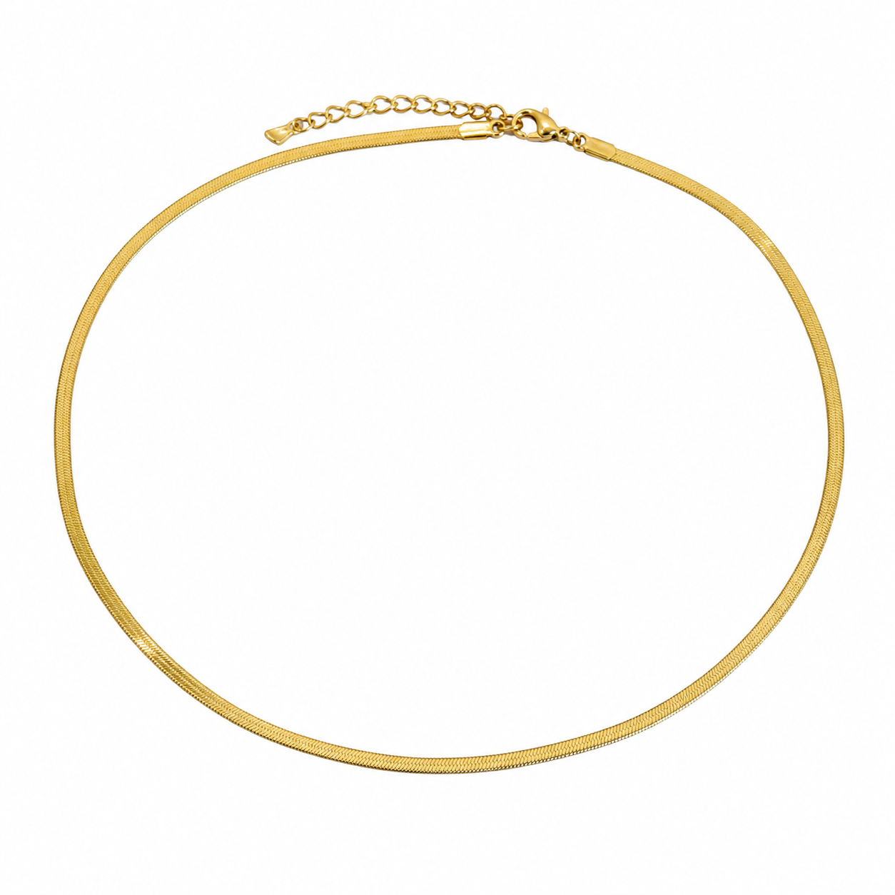 Elegant Flat Snake Chain Necklace