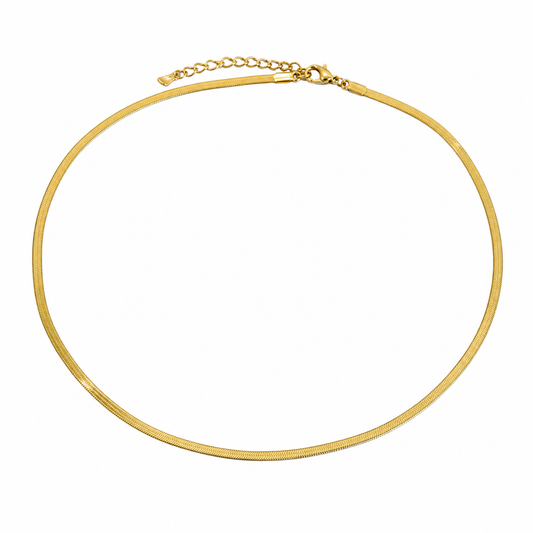 Elegant Flat Snake Chain Necklace