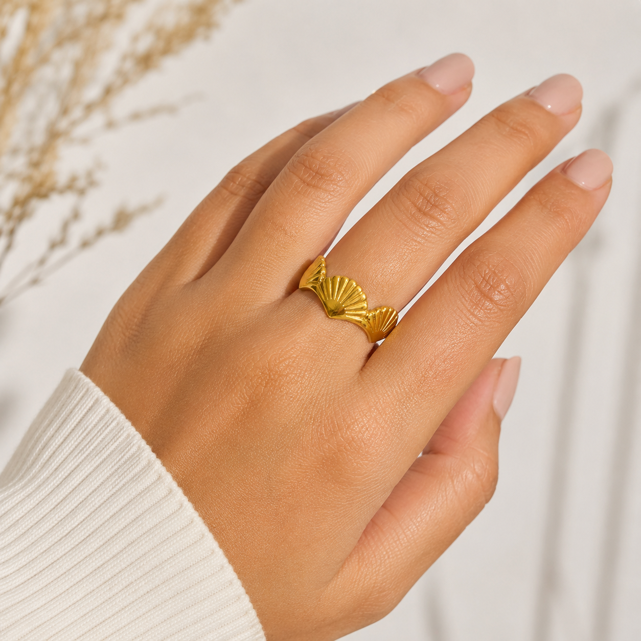 Aurora Shell Open Ring