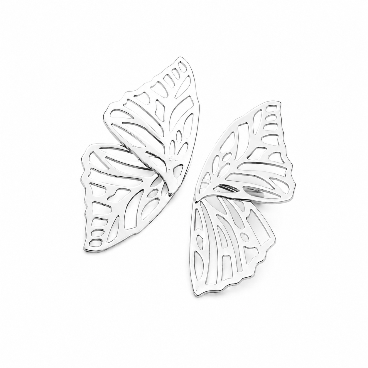 Silver Butterfly Studs Earrings