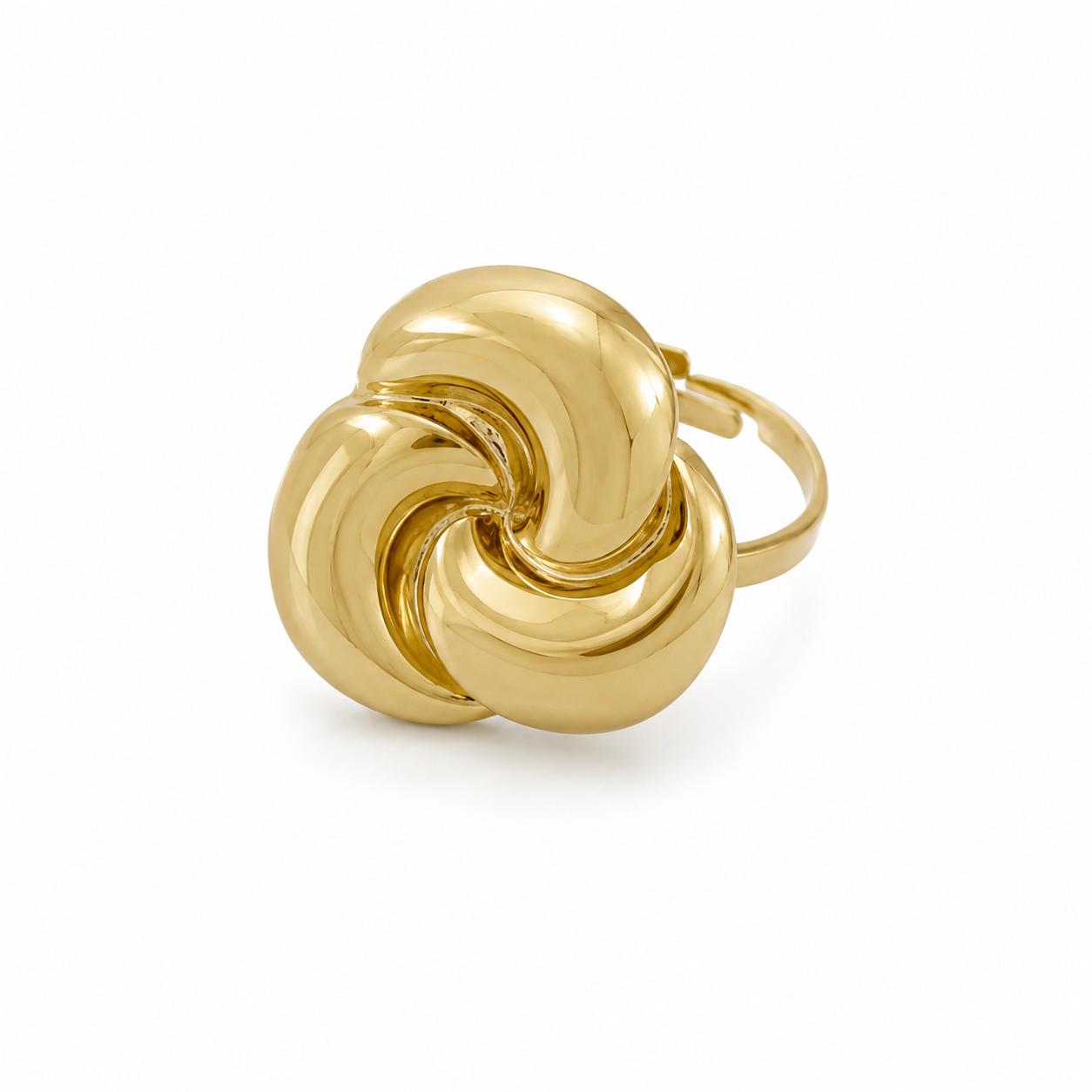 Gold Spiral Knot Ring