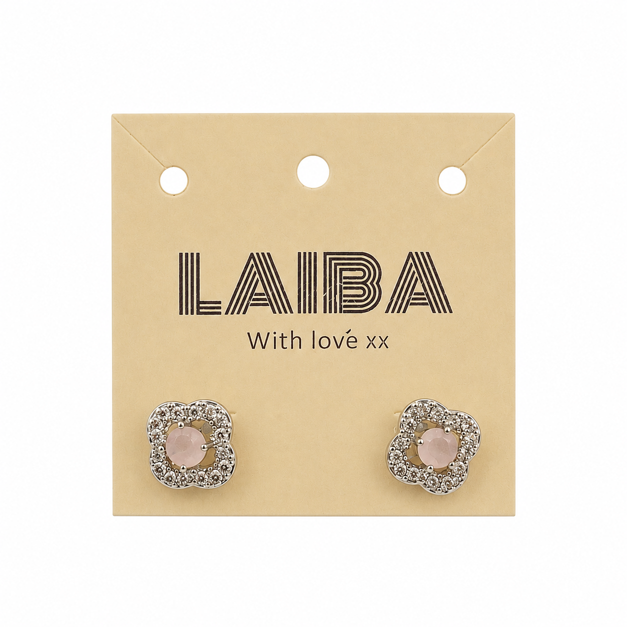 Blush Bloom Crystal Stud Earrings