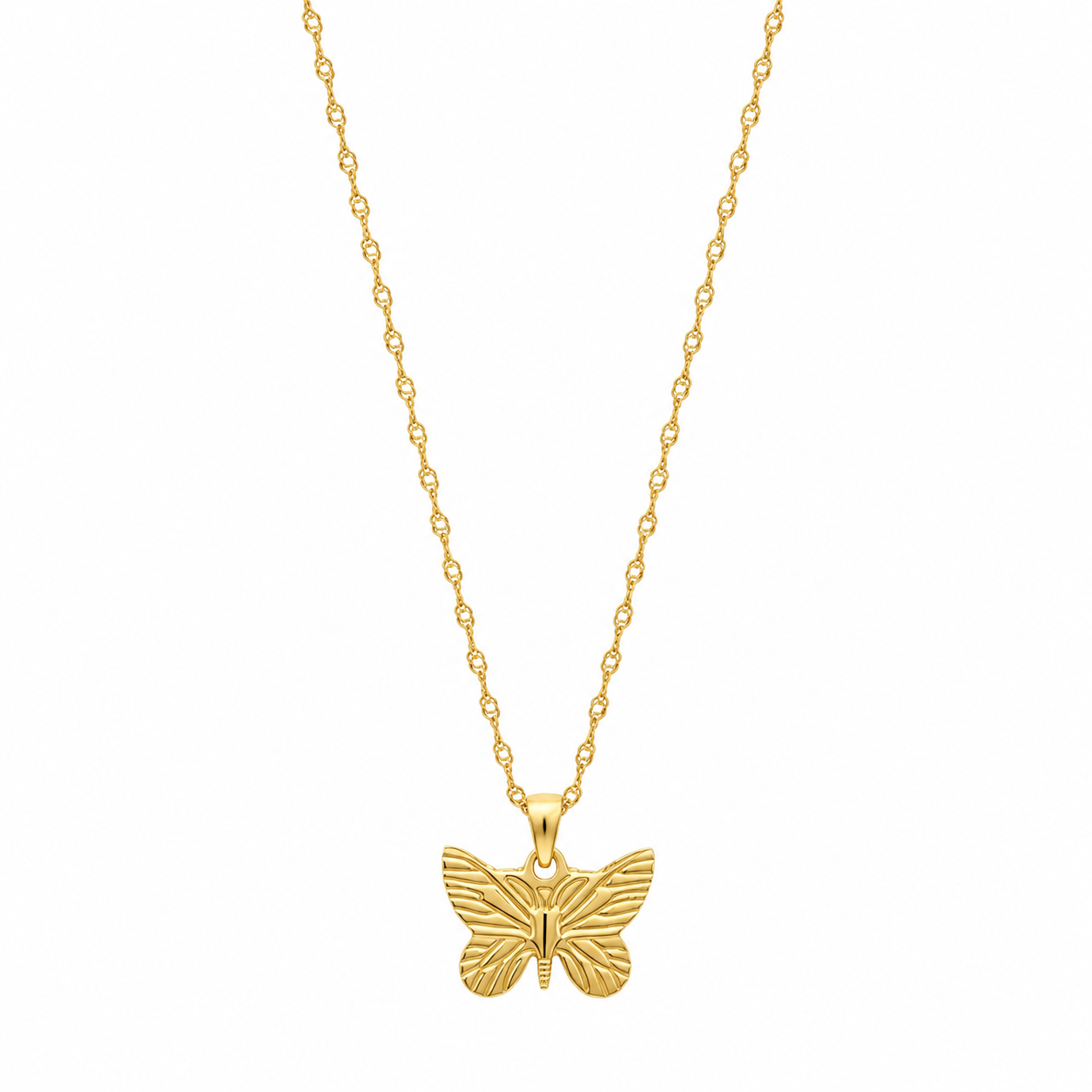Golden Monarch Butterfly Necklace