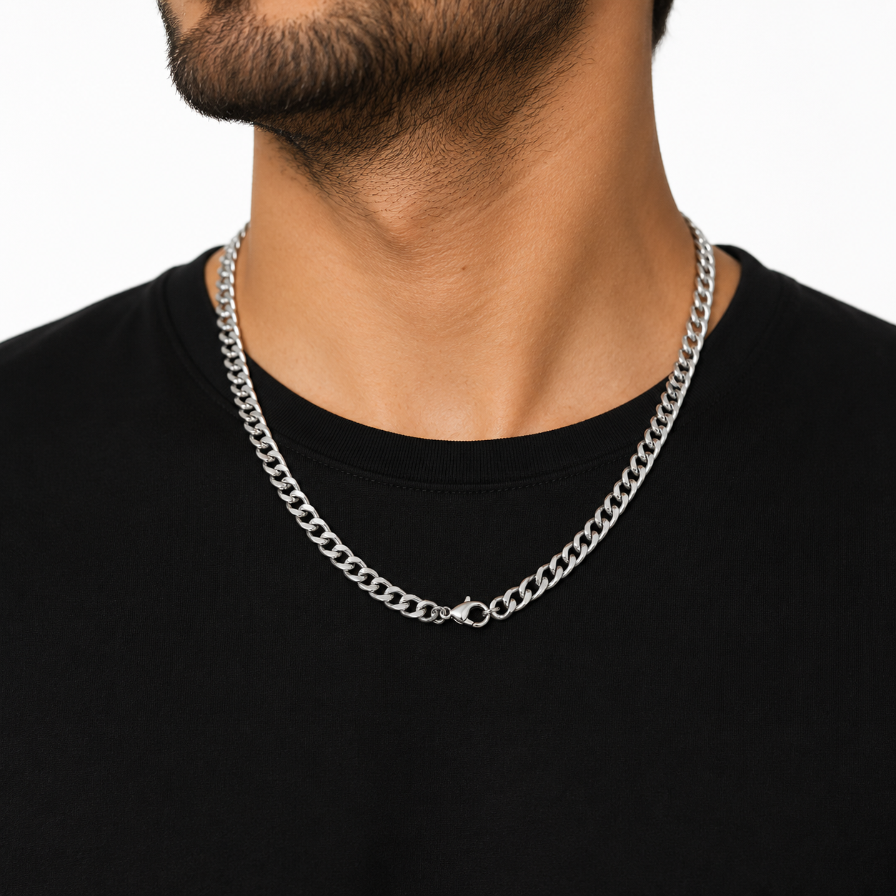 Classic Men’s Silver Chain & Bracelet