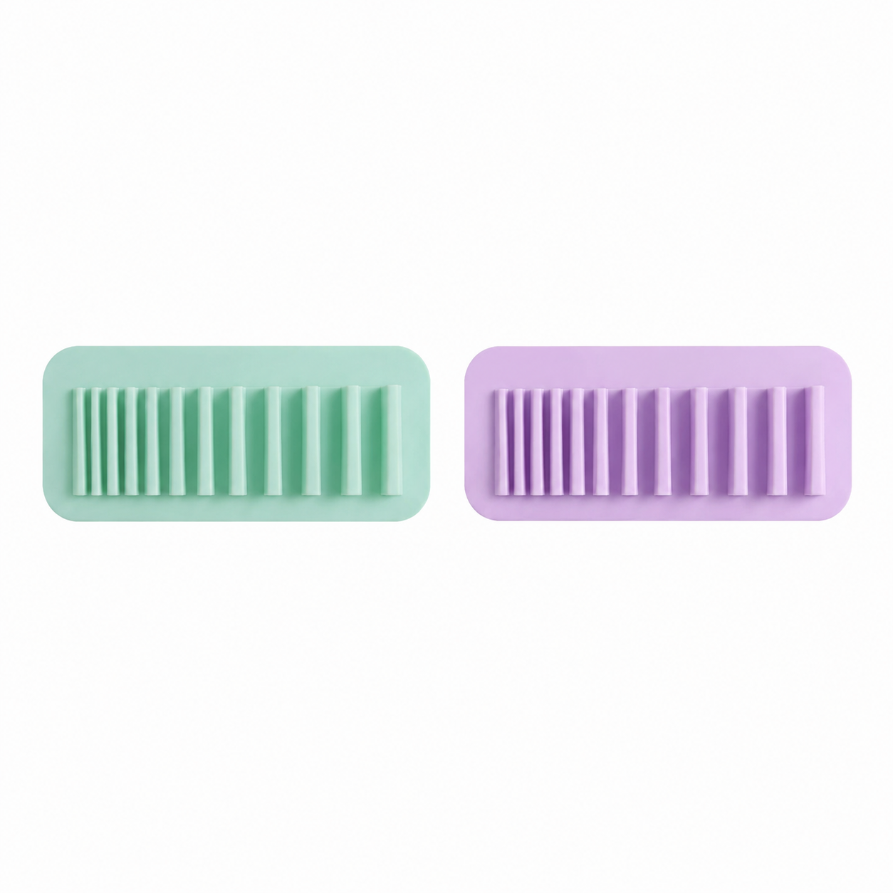 Silicone wall makeup brush holder
