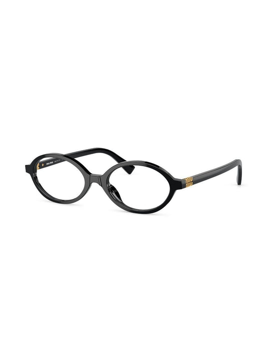 Miu Miu oval Black transparent glasses
 available for immediate delivery