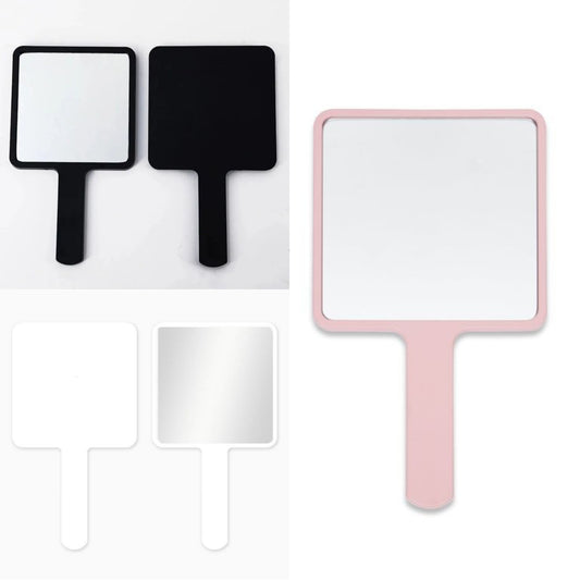 Square pink makeup vanity mirror