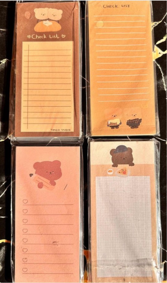 Teddy Memo Pads