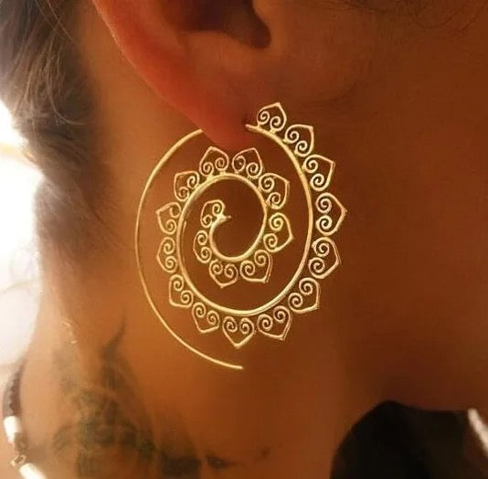 Round New Funnel Cake Earring