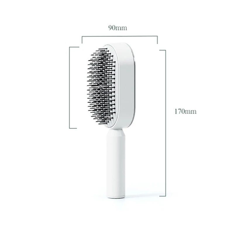 Self cleaning hair brush