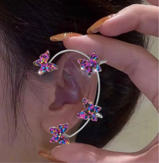 Butterfly ear cuff