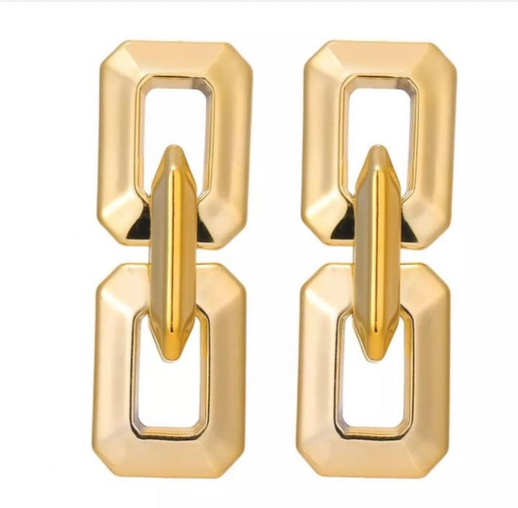 Vintage Irregular Metal Earring