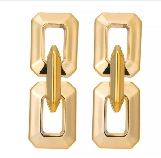 Vintage Irregular Metal Earring