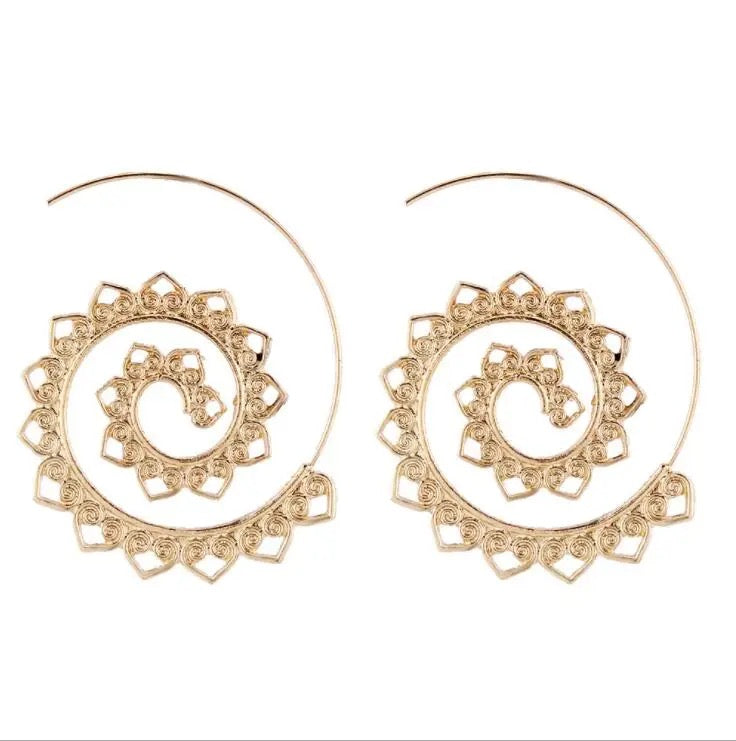 Round New Funnel Cake Earring