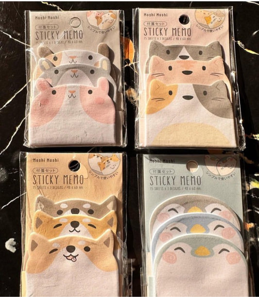 Animal Memo sticky notes