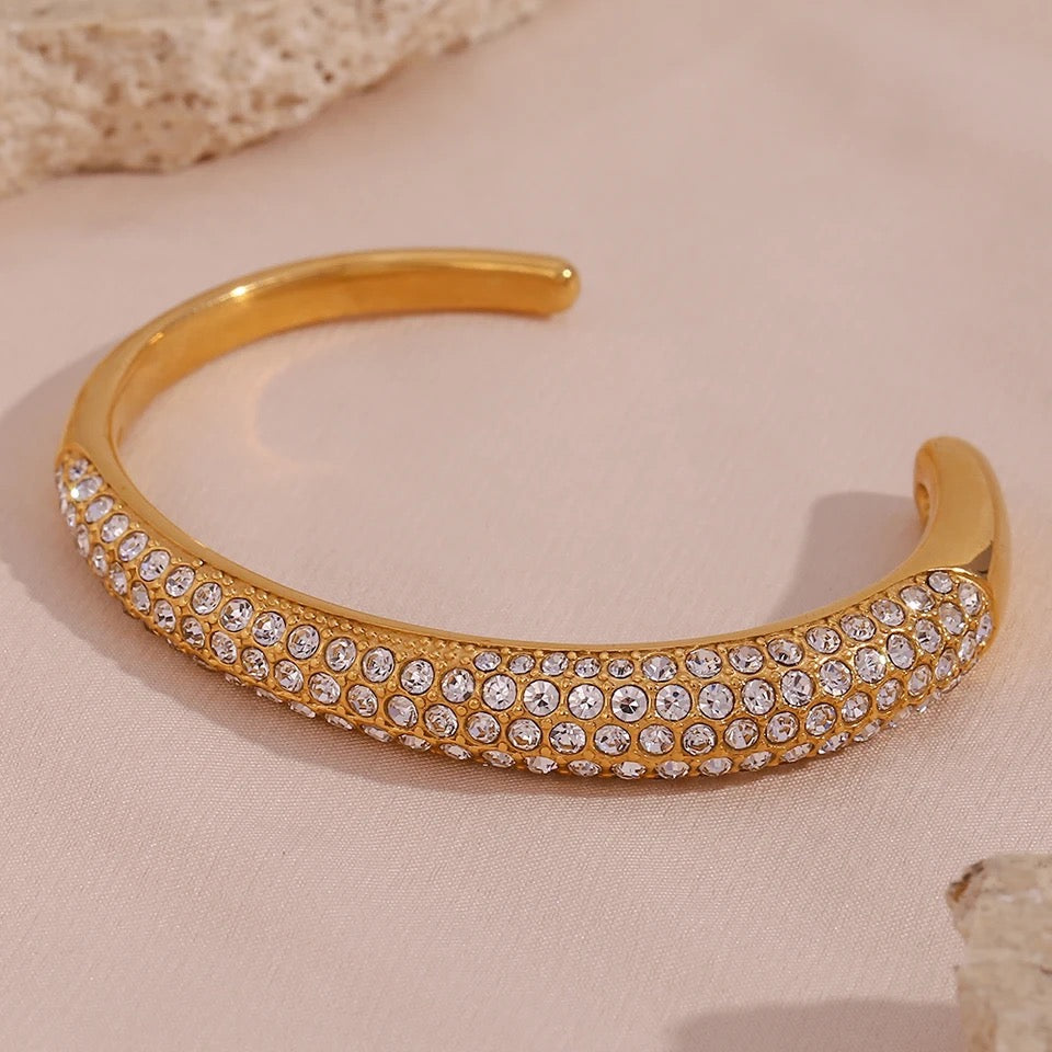 Chunky rhinestone bangle