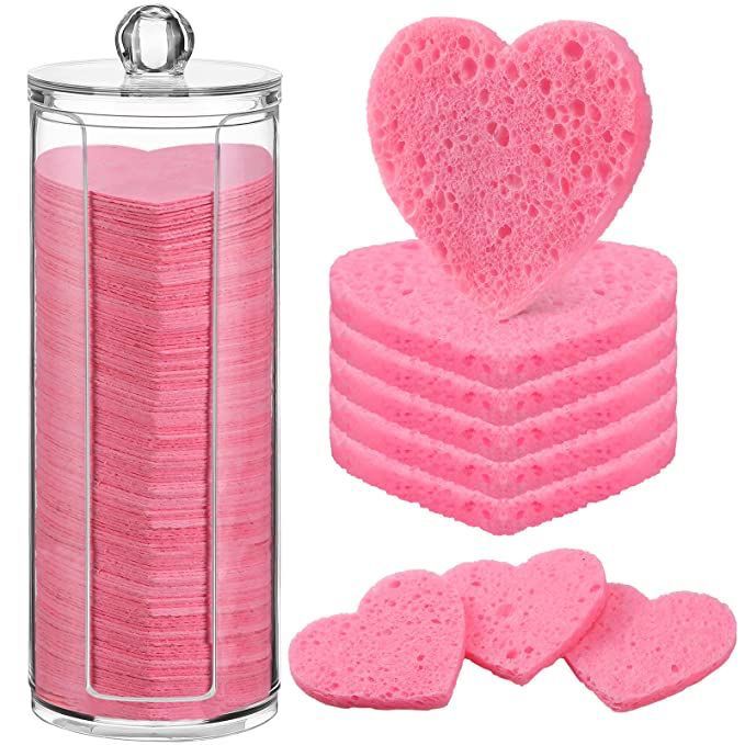 Heart shape Facial Compressed Sponge