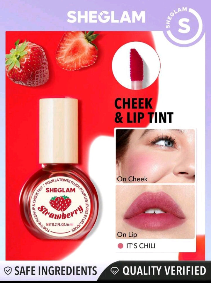 SHEGLAM For The Flush Lip & Cheek Tint-Cherry Picked Long-Lasting Matte Finish Lip Tint