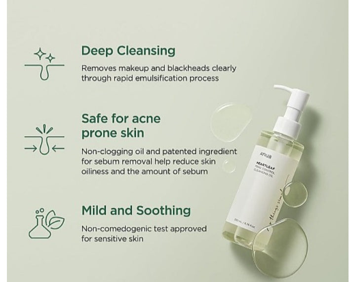 Anua Heartleaf Toner + Cleansing Oil Set