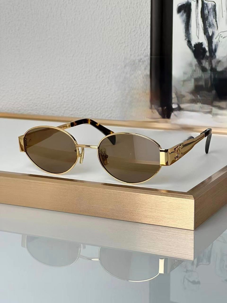 Celine metal frame glasses