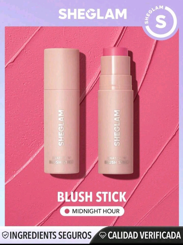 SHEGLAM Snatch 'n' Blush Stick-Plum Wine Cream Blush Waterproof Long Lasting High Pigment Non-Fading Non-Greasy Glowing Lasting