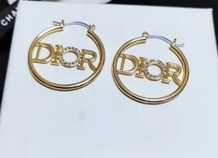 Dior Golden studded hoops(pre order)