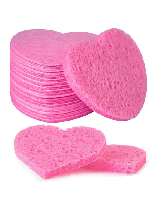 Heart shape Facial Compressed Sponge