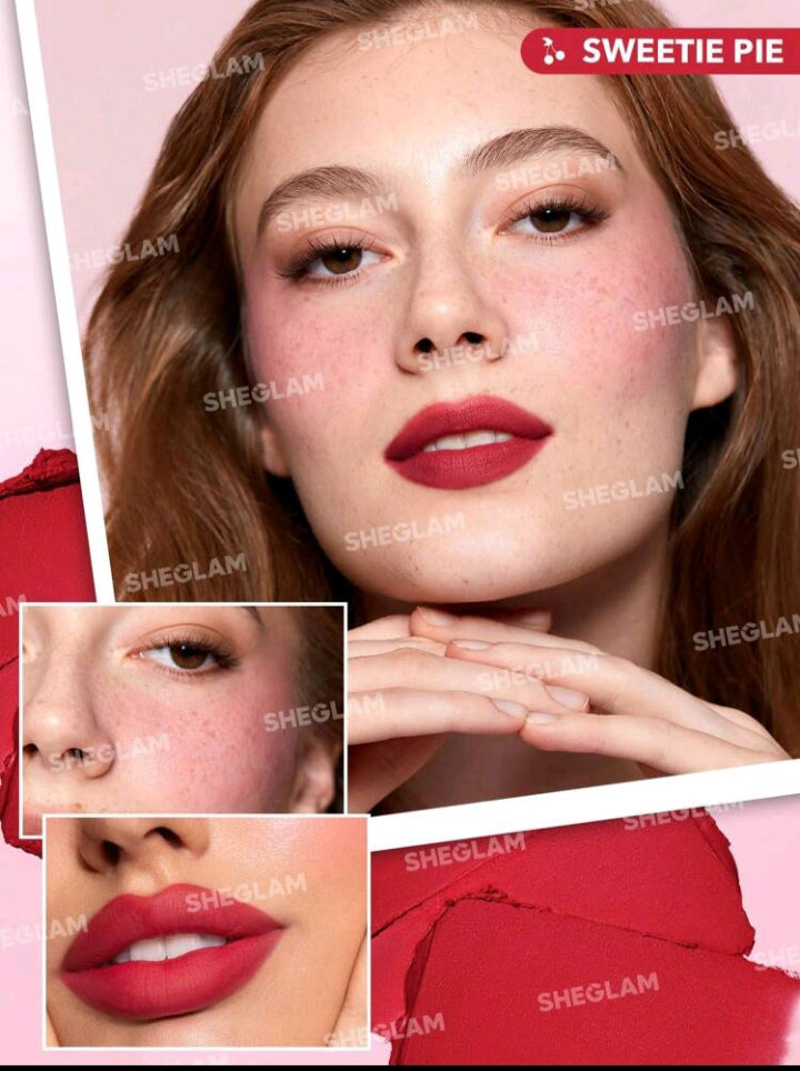 SHEGLAM Very Cherry Cheek & Lip Cream Stack