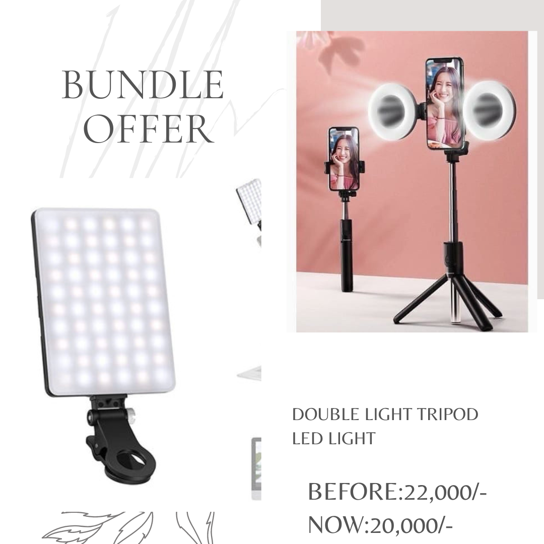 Double light tripod and Led light