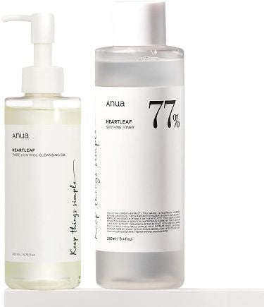 Anua Heartleaf Toner + Cleansing Oil Set